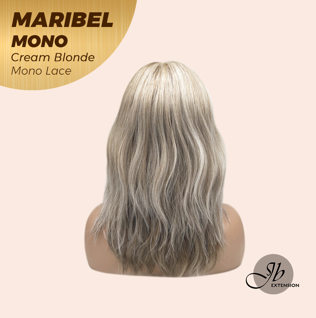 [PRE-ORDER] JBEXTENSION MARIBEL MONO CREAM BLONDE Monofilament Handmade Wig 6X5 Full Monofilament Hand Tied Top Wig 16 Inches Cream Blonde Wave Mono Lace Wig With Anti-slip Silicone Strips Glueless Wig MARIBEL MONO CREAM BLONDE【BENDY EAR TABS】 Alexwigs