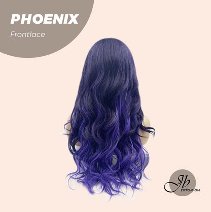 JBEXTENSION 24 Inches Mix Purple Body Wave Pre-Cut Frontlace Glueless Wig PHOENIX Alexwigs