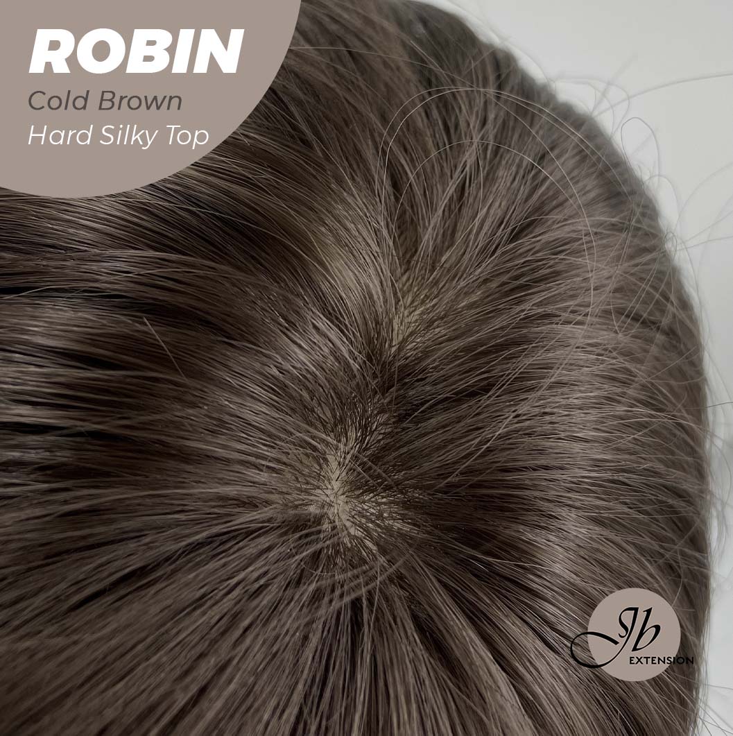 JBEXTENSION 22 Inches  Scalpiana Cold Brown Wolf Cut 3.5X4 Hard Silky Top Natural Scalp Effect Wig ROBIN COLD BROWN Alexwigs