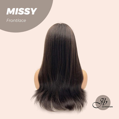 JBEXTENSION 24 Inches Curly Tea Black Darkest Brown Pre-Cut Frontlace Glueless Wig MISSY Alexwigs