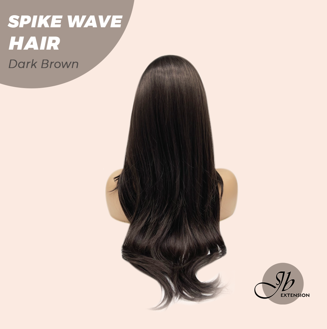 JBEXTENSION 24 Inches Long Curly Hair Dark Brown Headband Wig SPIKE WAVE HAIR - DARK BROWN Alexwigs