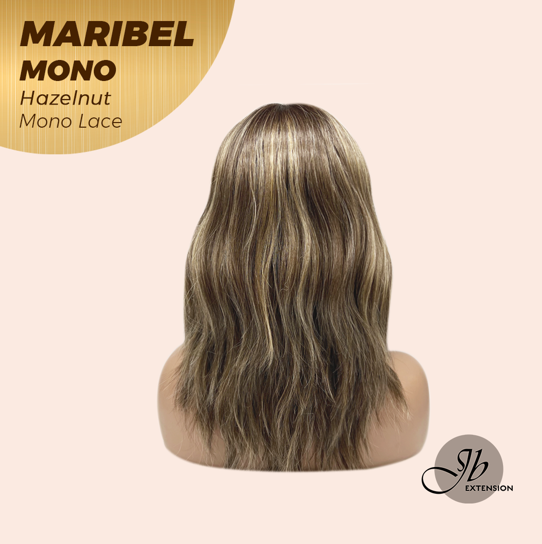 [PRE-ORDER] JBEXTENSION MARIBEL MONO HAZELNUT Monofilament Handmade Wig 6X5 Full Monofilament Hand Tied Top Wig 16 Inches Hazelnut Wave Mono Lace Wig With Anti-slip Silicone Strips Glueless Wig MARIBEL MONO HAZELNUT【BENDY EAR TABS】 Alexwigs