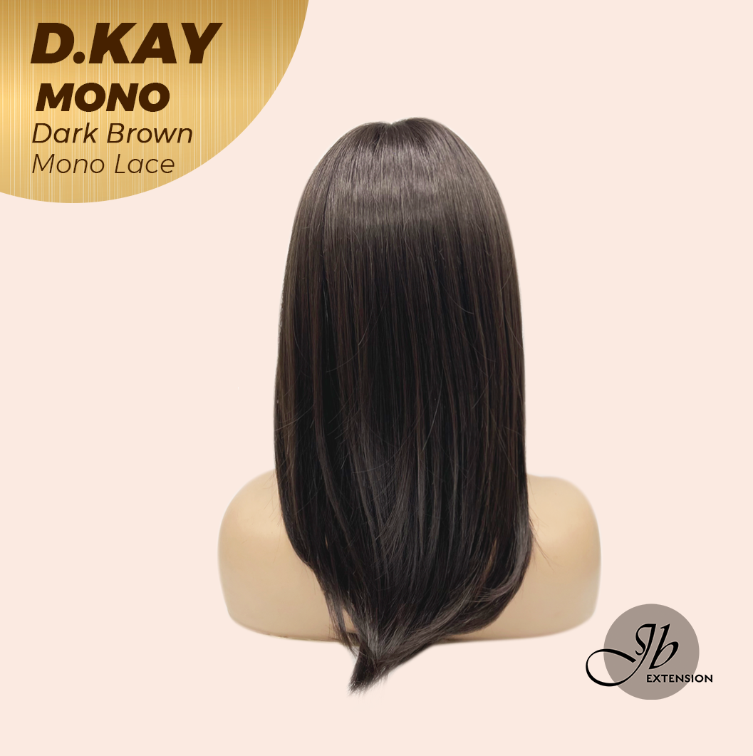 [PRE-ORDER] JBEXTENSION D.KAY MONO Partial Monofilament Wig 18 Inches Dark Brown Partial Mono Lace Glueless Women Fashion Wig D.KAY MONO DARK BROWN【BENDY EAR TABS】 Alexwigs