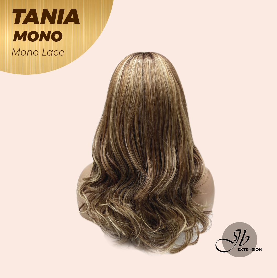[PRE-ORDER] JBEXTENSION TANIA MONO Monofilament Handmade Wig 6X5 Full Monofilament Hand Tied Top Wig 18 Inches Butter Cream Mono Lace Wig With Anti-slip Silicone Strips Glueless Wig TANIA MONO【BENDY EAR TABS】 Alexwigs