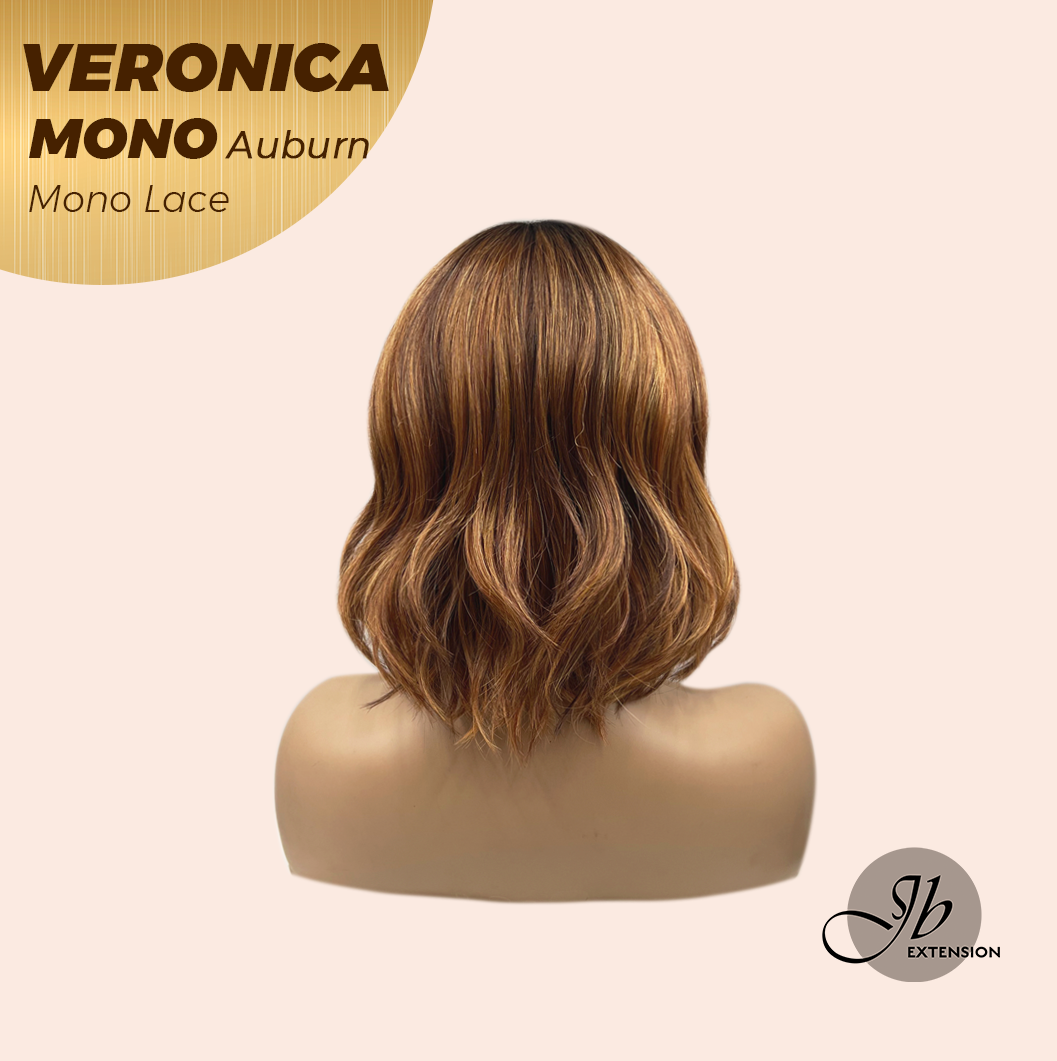 [PRE-ORDER] JBEXTENSION VERONICA MONO Monofilament Handmade Wig 6X5 Full Monofilament Hand Tied Top Wig 12 Inches Auburn Wave Mono Lace Wig With Anti-slip Silicone Strips Glueless Wig VERONICA MONO AUBURN【BENDY EAR TABS】 Alexwigs