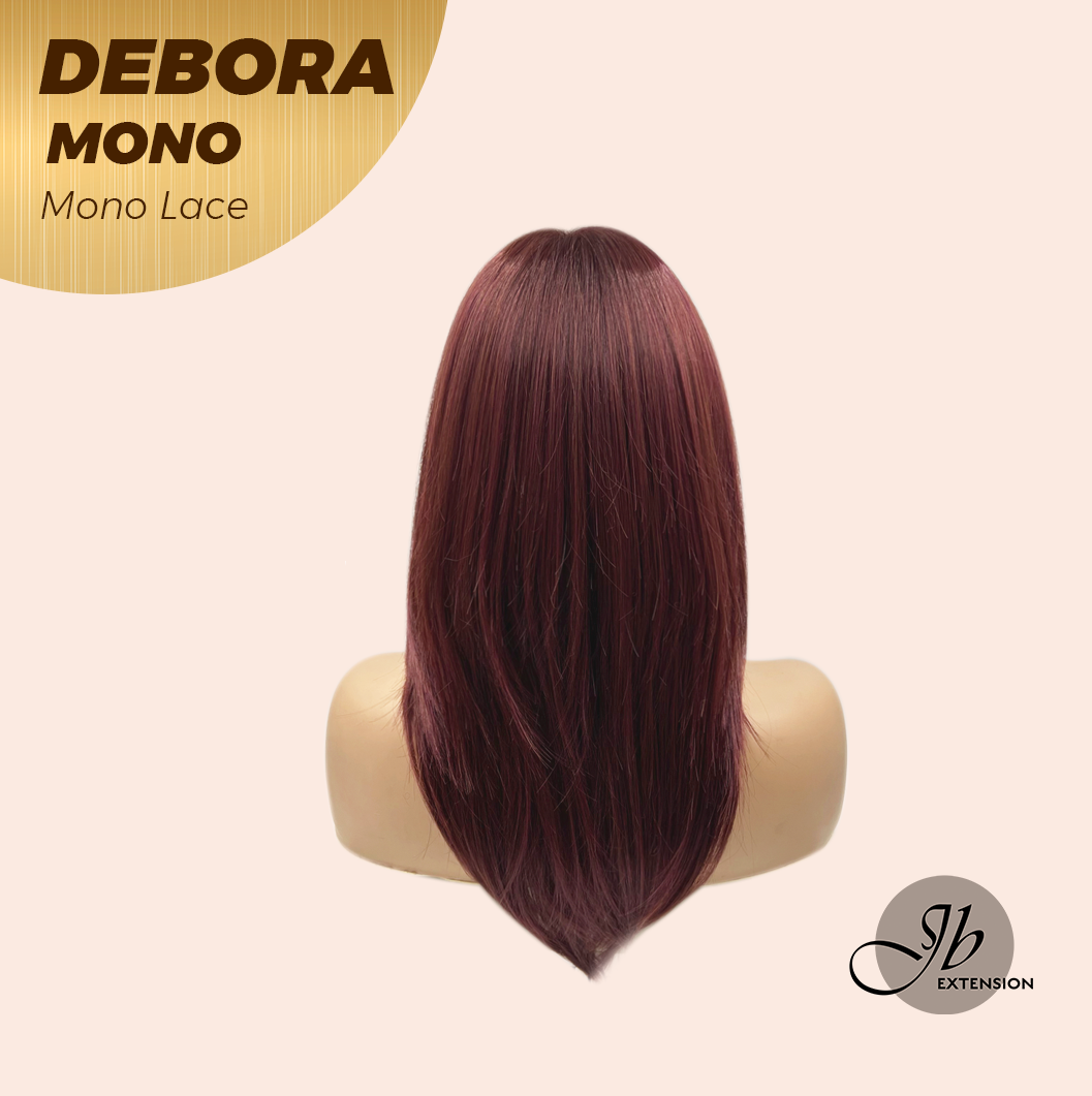 [PRE-ORDER] HOT OF SEASON - DEBORA MONO Monofilament Handmade Wig 6X5 Full Monofilament Hand Tied Top Wig 20 Inches Dark Red Mono Lace Wig With Anti-slip Silicone Strips Glueless Wig DEBORA MONO【BENDY EAR TABS】 Alexwigs