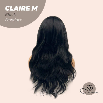 JBEXTENSION 22 Inches Body Wave Jet Black Pre-Cut Frontlace Glueless Wig CLAIRE M BLACK Alexwigs