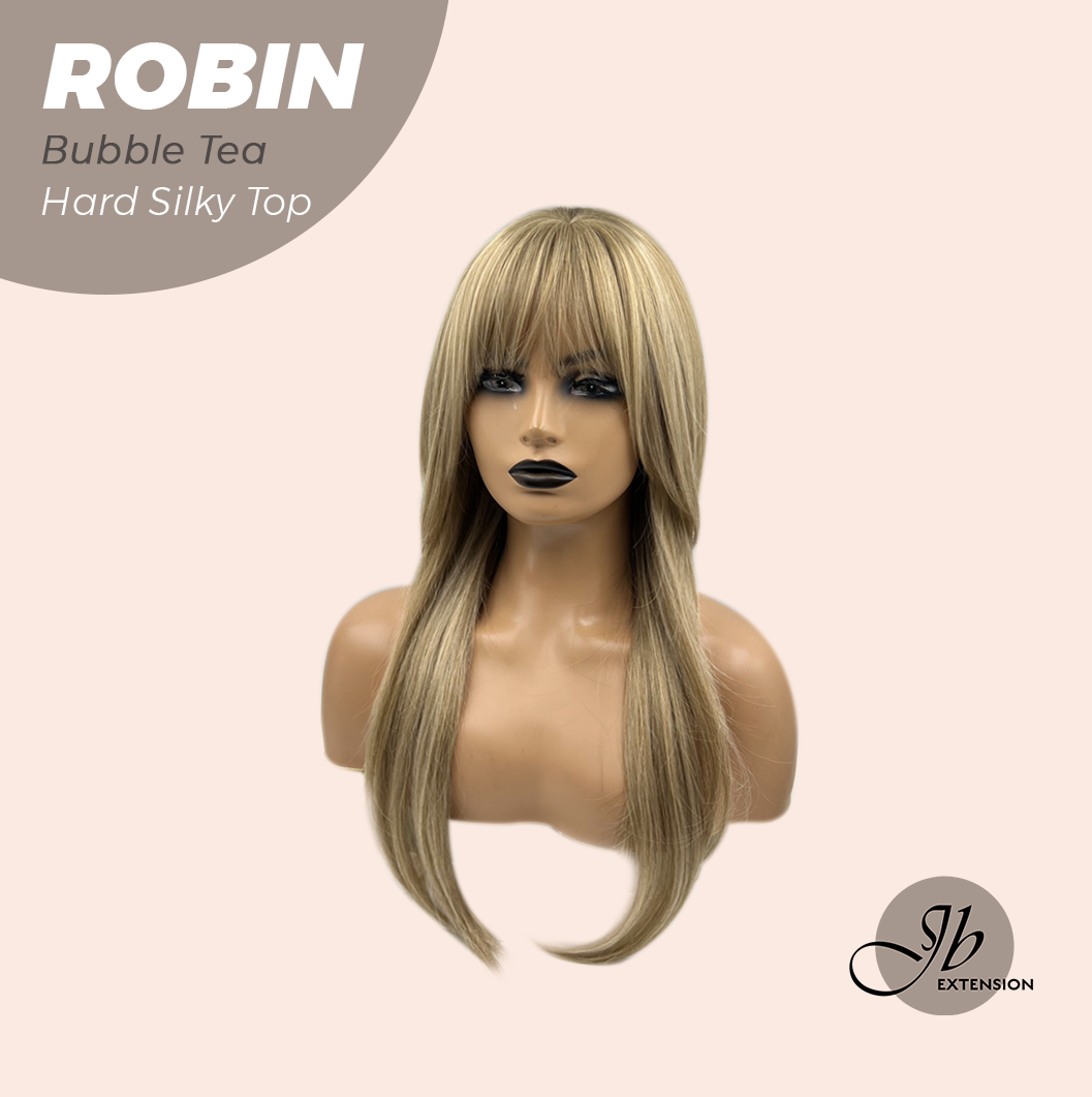 JBEXTENSION 22 Inches Scalpiana Bubble Tea Wolf Cut 3.5X4 Hard Silky Top Natural Scalp Effect Wig ROBIN BUBBLE TEA Alexwigs