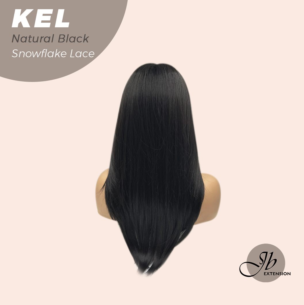 [PRE-ORDER] JBEXTENSION 22 Inches Natural Black Pre-Cut Snowflake Lace Frontlace Glueless Wig KEL NATURAL BLACK【PERMATEASE】【BENDY EAR TABS】 Alexwigs