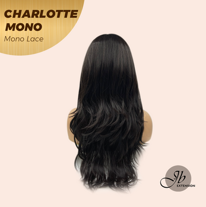[PRE-ORDER] JBEXTENSION CHARLOTTE MONO Partial Monofilament Wig 22 Inches Natural Black Partial Mono Lace Glueless Wig CHARLOTTE MONO【BENDY EAR TABS】 Alexwigs
