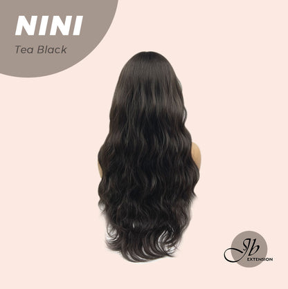 JBEXTENSION 24 Inches Tea Black Darkest Brown Body Wave Wig With Cute Bangs NINI TEA BLACK Alexwigs