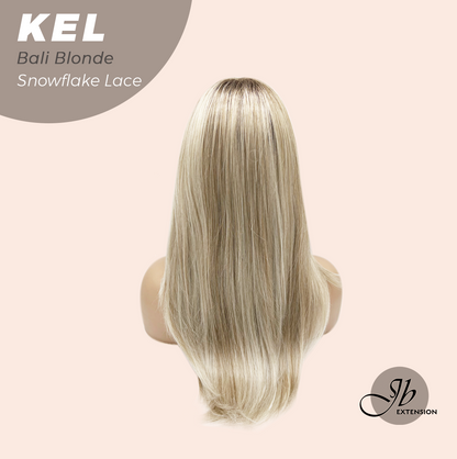 JBEXTENSION 22 Inches Bali Blonde Pre-Cut Snowflake Lace Frontlace Glueless Wig KEL BALI BLONDE【PERMATEASE】【BENDY EAR TABS】- S/M Alexwigs