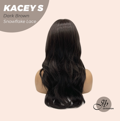 [PRE-ORDER] JBEXTENSION 20 Inches Dark Brown Pre-Cut Snowflake Lace Frontlace Glueless Wig KACEY S DARK BROWN【PERMATEASE】【BENDY EAR TABS】 Alexwigs