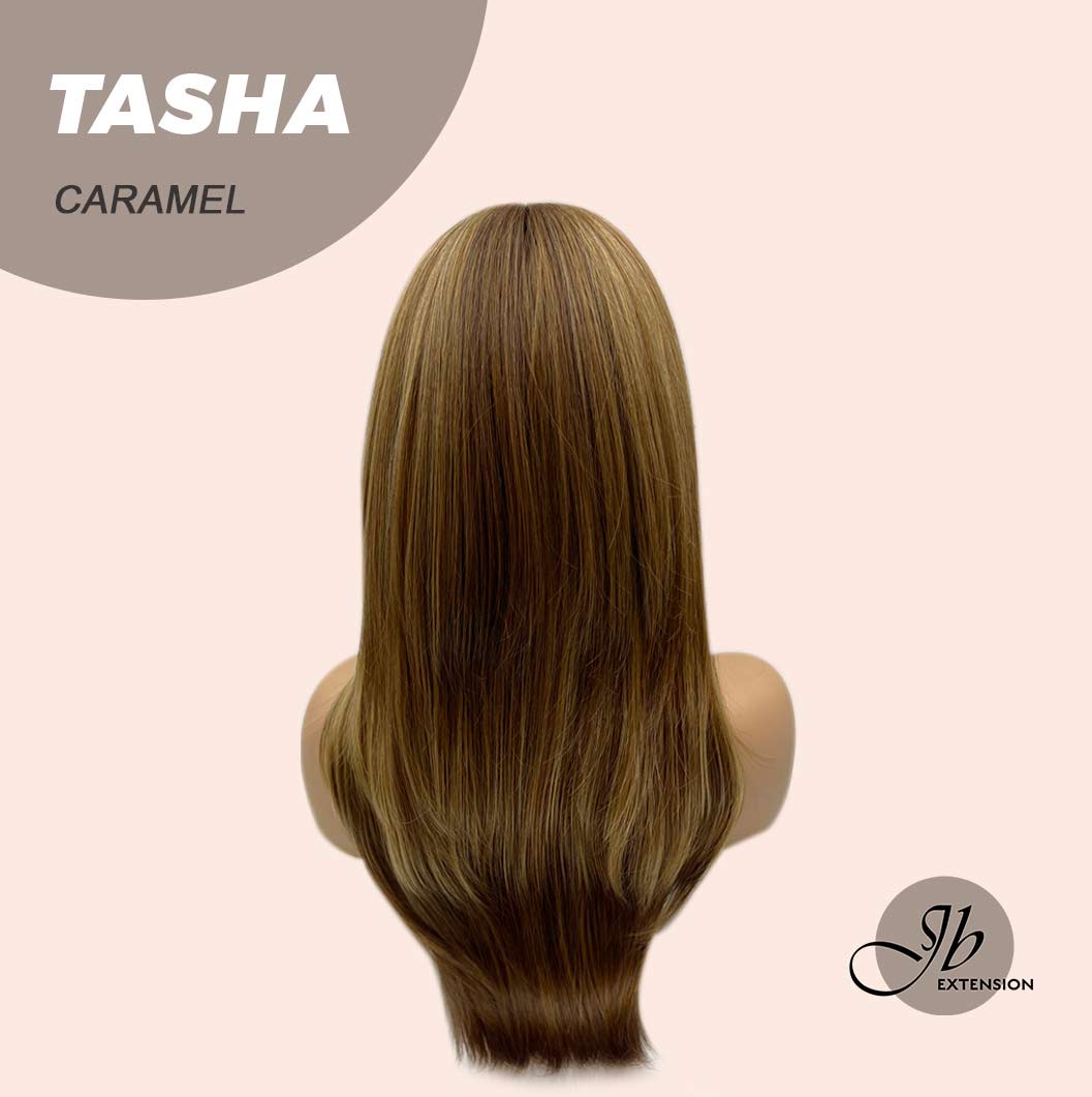 JBEXTENSION 24 Inches Wolf Cut Caramel Women Wig With Bangs TASHA CARAMEL Alexwigs