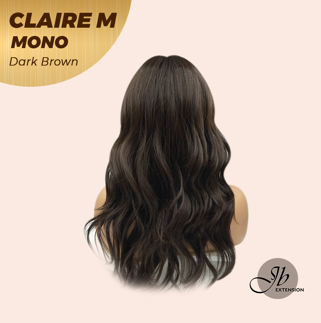 [PRE-ORDER] JBEXTENSION CLAIRE MONO DARK BROWN Partial Monofilament Wig 22 Inches Dark Brown Partial Mono Lace Glueless Wig CLAIRE MONO DARK BROWN【BENDY EAR TABS】 Alexwigs