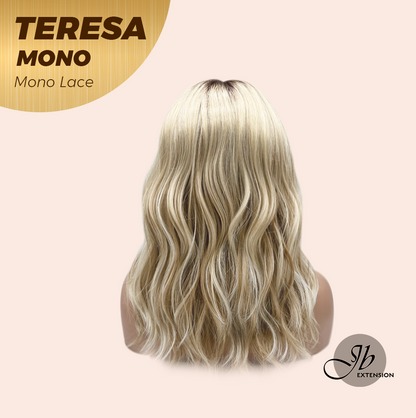 [PRE-ORDER] JBEXTENSION TERESA MONO 16INCH Monofilament Handmade Wig 6X5 Full Monofilament Hand Tied Top Wig 16 Inches Mix Blonde Curly Mono Lace Wig With Anti-slip Silicone Strips Glueless Wig TERESA MONO - 16Inch【BENDY EAR TABS】 Alexwigs