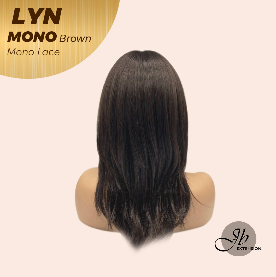 [PRE-ORDER] JBEXTENSION LYN MONO Partial Monofilament Wig 17 Inches Brown Partial Mono Lace Glueless Wig LYN MONO BROWN【BENDY EAR TABS】 Alexwigs