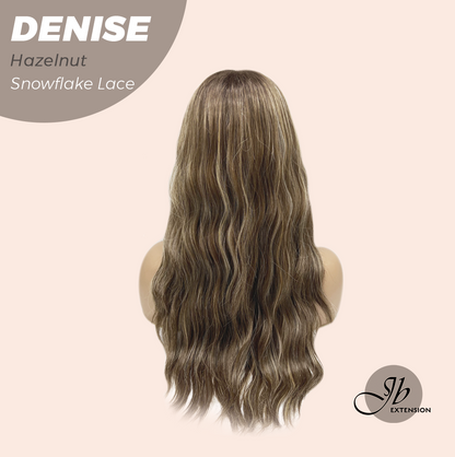 JBEXTENSION 24 Inches Hazelnut Wave Pre-Cut Snowflake Lace Frontlace Glueless Wig DENISE HAZELNUT【PERMATEASE】【BENDY EAR TABS】 Alexwigs