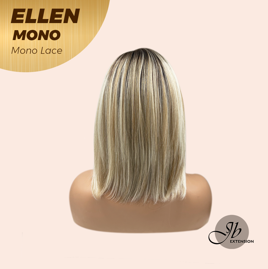 [PRE-ORDER] JBEXTENSION ELLEN MONO Full Monofilament Handmade Full Lace Full Hand Tied Wig 12 Inches Blonde Mono Lace Handmade Futura Fiber Wig Glueless Wig ELLEN MONO【BENDY EAR TABS】 Alexwigs