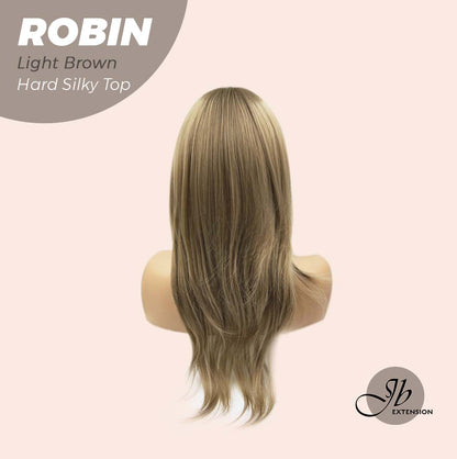 JBEXTENSION 22 Inches  Scalpiana Light Brown Wolf Cut 3.5X4 Hard Silky Top Natural Scalp Effect Wig ROBIN LIGHT BROWN Alexwigs