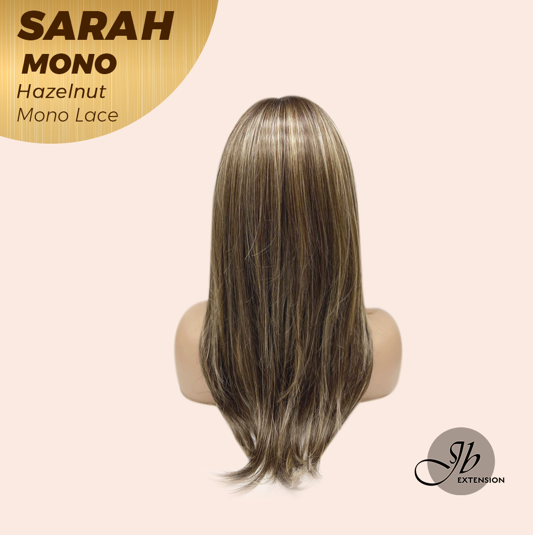 [PRE-ORDER] JBEXTENSION SARAH MONO Full Monofilament Wig 22 Inches Hazelnut Color Full Mono Lace Glueless With Anti-slip Silicone Strips Wig SARAH MONO HAZELNUT【BENDY EAR TABS】 Alexwigs