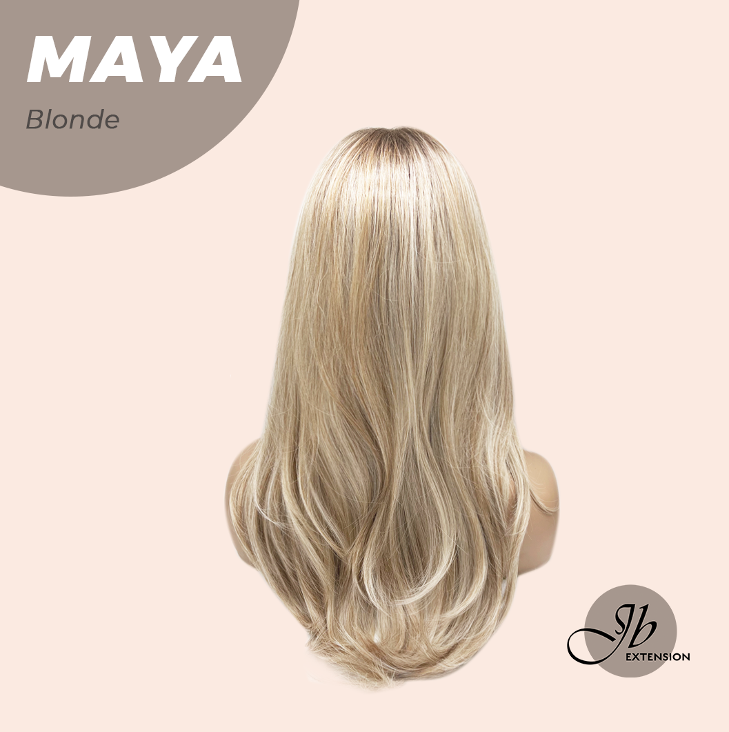 JBEXTENSION 22 Inches Blonde Women Fashion Full Machine Wig MAYA BLONDE【PLUS PERMATEASE】【BENDY EAR TABS】 Alexwigs