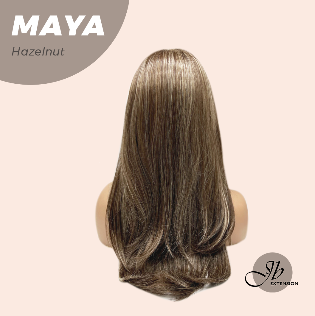 JBEXTENSION 22 Inches Hazelnut Women Fashion Full Machine Wig MAYA HAZELNUT【PLUS PERMATEASE】【BENDY EAR TABS】 Alexwigs