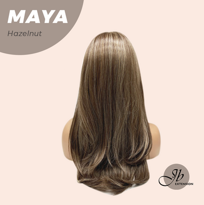 JBEXTENSION 22 Inches Hazelnut Women Fashion Full Machine Wig MAYA HAZELNUT【PLUS PERMATEASE】【BENDY EAR TABS】 Alexwigs
