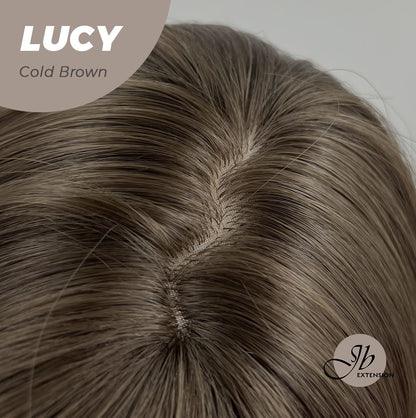 JBEXTENSION 24 Inches Cold Brown Wig With Bangs LUCY COLD BROWN Alexwigs