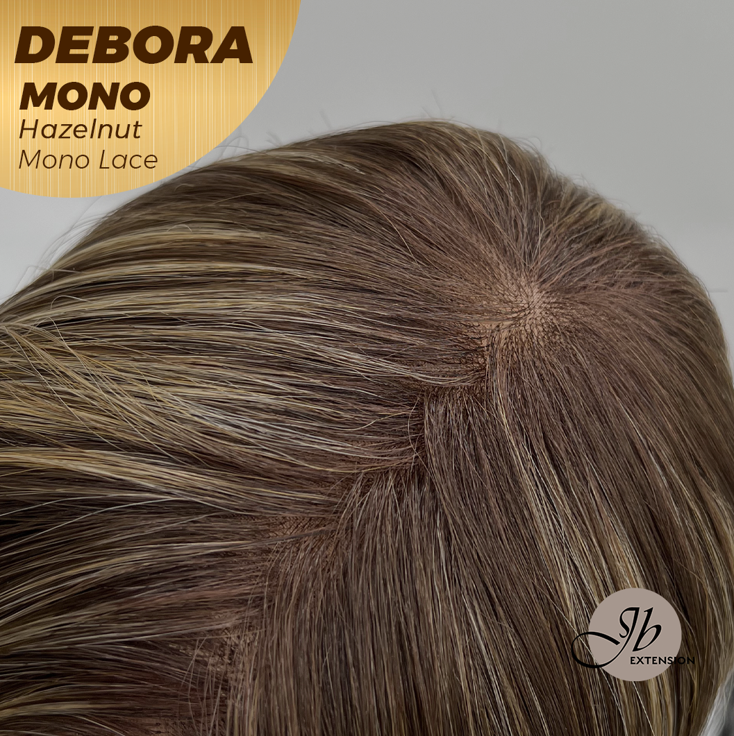 [PRE-ORDER] JBEXTENSION DEBORA MONO Monofilament Handmade Wig 6X5 Full Monofilament Hand Tied Top Wig 20 Inches Hazelnut Mono Lace Wig With Anti-slip Silicone Strips Glueless Wig DEBORA MONO HAZELNUT【BENDY EAR TABS】 Alexwigs