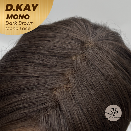 [PRE-ORDER] JBEXTENSION D.KAY MONO Partial Monofilament Wig 18 Inches Dark Brown Partial Mono Lace Glueless Women Fashion Wig D.KAY MONO DARK BROWN【BENDY EAR TABS】 Alexwigs