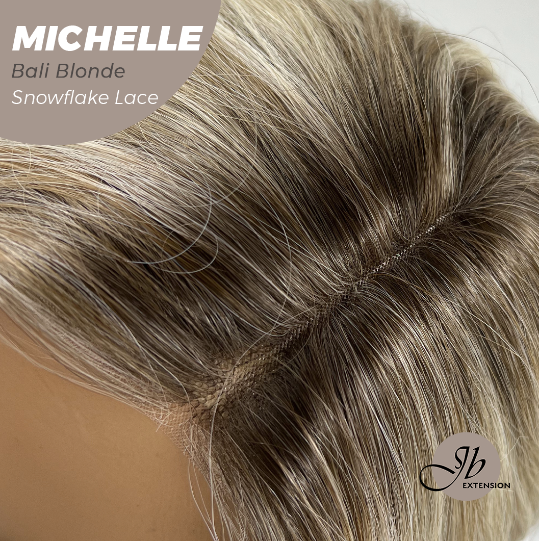 [PRE-ORDER] JBEXTENSION 10 Inches Bali Blonde Pre-Cut Side Part Snowflake Lace Frontlace Glueless Wig MICHELLE BALI BLONDE【BENDY EAR TABS】- S/M Alexwigs