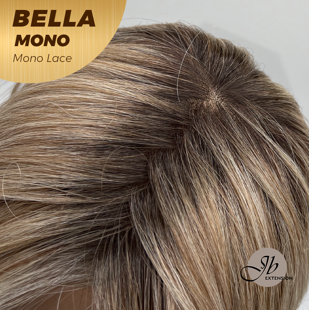 [PRE-ORDER] JBEXTENSION BELLA MONO Monofilament Handmade Wig 6X5 Full Monofilament Hand Tied Top Wig 15 Inches Peach Blonde Mono Lace Wig With Anti-slip Silicone Strips Glueless Wig BELLA MONO【BENDY EAR TABS】 Alexwigs