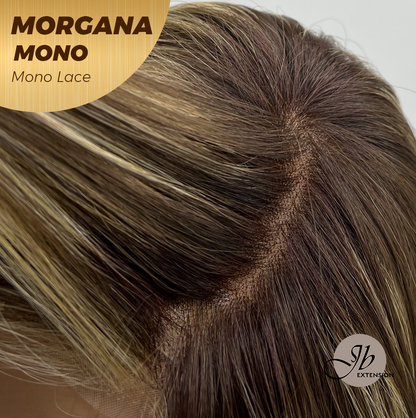 [PRE-ORDER] JBEXTENSION MORGANA MONO Monofilament Handmade Wig 6X5 Full Monofilament Hand Tied Top Wig 13 Inches Hazelnut Blonde Highlight Mono Lace Wig With Anti-slip Silicone Strips Glueless Wig MORGANA MONO【BENDY EAR TABS】 Alexwigs