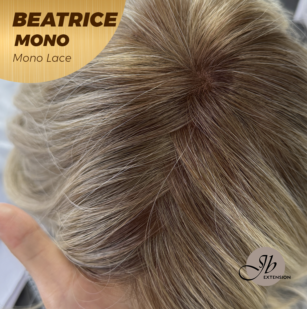 [PRE-ORDER] JBEXTENSION BEATRICE MONO Monofilament Handmade Wig 6X5 Full Monofilament Hand Tied Top Wig 17 Inches Golden Blonde Mono Lace Wig Glueless Wig BEATRICE MONO【BENDY EAR TABS】 Alexwigs