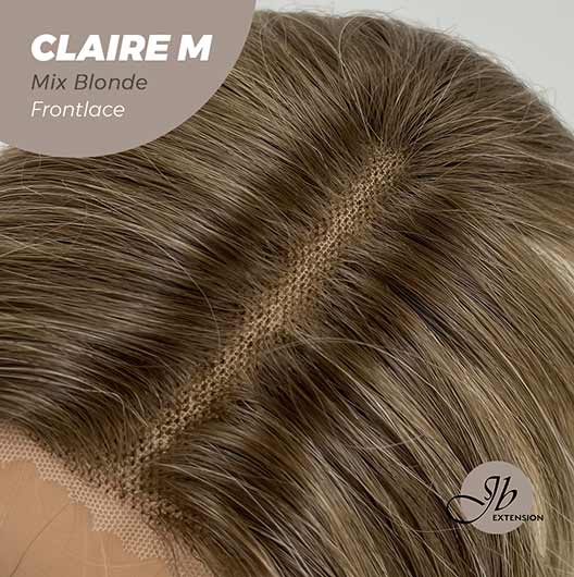 JBEXTENSION 22 Inches Body Wave Mix Blonde Pre-Cut Frontlace Glueless Wig CLAIRE M BLONDE Alexwigs