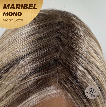 [PRE-ORDER] JBEXTENSION MARIBEL MONO Monofilament Handmade Wig 6X5 Full Monofilament Hand Tied Top Wig 16 Inches Blonde With Dark Root Wave Mono Lace Wig With Anti-slip Silicone Strips Glueless Wig Maribel Mono【BENDY EAR TABS】 Alexwigs
