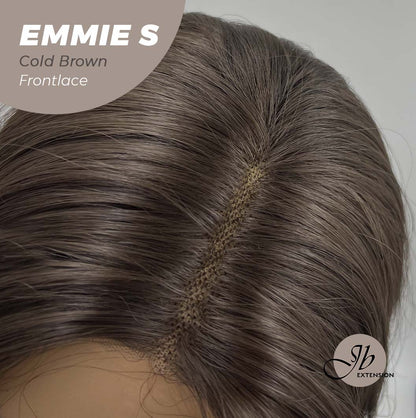 JBEXTENSION 22 Inches Curly Cold Brown Pre-Cut Frontlace Glueless Wig EMMIE S COLD BROWN Alexwigs