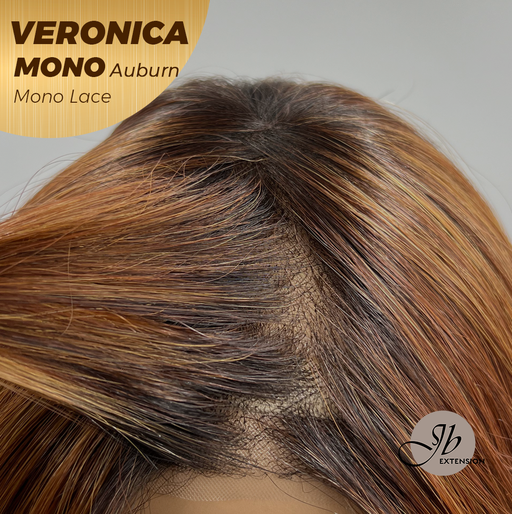 [PRE-ORDER] Nichole's Selection - VERONICA MONO Monofilament Handmade Wig 6X5 Full Monofilament Hand Tied Top Wig 12 Inches Auburn Wave Mono Lace Wig With Anti-slip Silicone Strips Glueless Wig VERONICA MONO AUBURN【BENDY EAR TABS】 Alexwigs