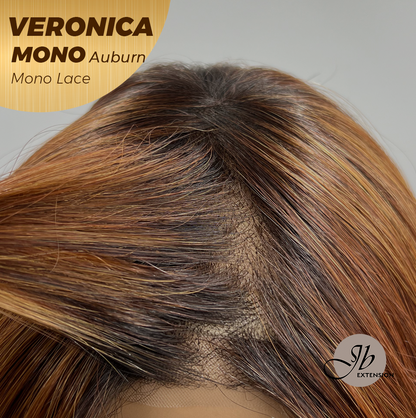 [PRE-ORDER] Nichole's Selection - VERONICA MONO Monofilament Handmade Wig 6X5 Full Monofilament Hand Tied Top Wig 12 Inches Auburn Wave Mono Lace Wig With Anti-slip Silicone Strips Glueless Wig VERONICA MONO AUBURN【BENDY EAR TABS】 Alexwigs