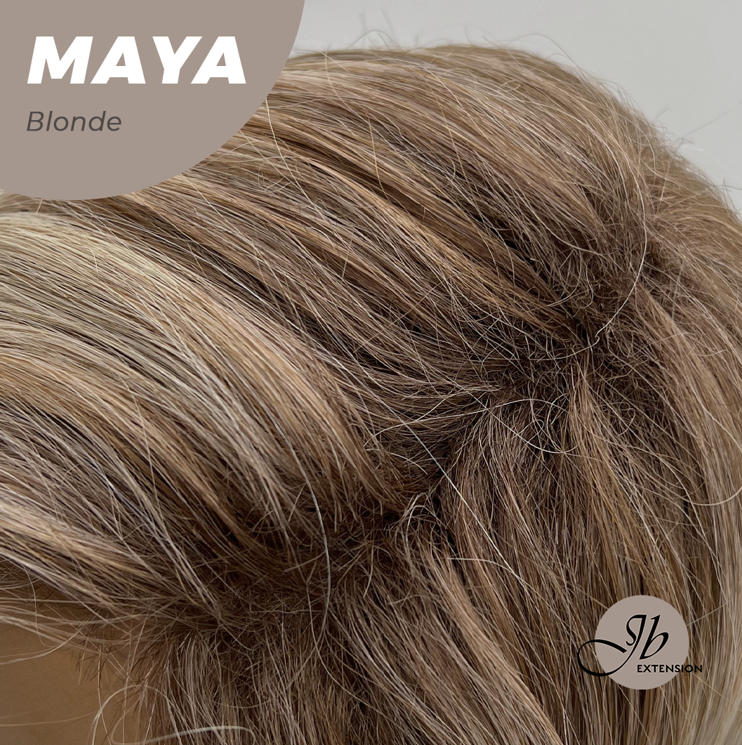 JBEXTENSION 22 Inches Blonde Women Fashion Full Machine Wig MAYA BLONDE【PLUS PERMATEASE】【BENDY EAR TABS】 Alexwigs
