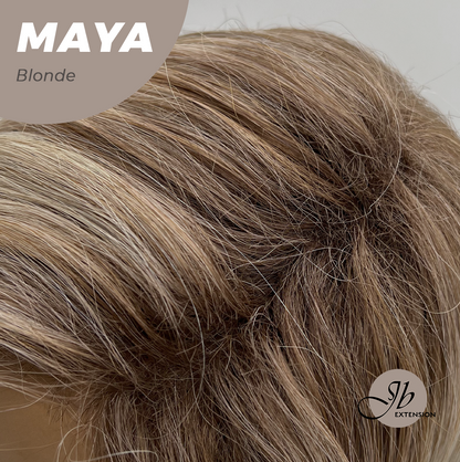 JBEXTENSION 22 Inches Blonde Women Fashion Full Machine Wig MAYA BLONDE【PLUS PERMATEASE】【BENDY EAR TABS】 Alexwigs