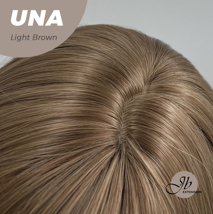 JBEXTENSION 22 Inches Light Brown Wave With Bangs Wig UNA LIGHT BROWN Alexwigs