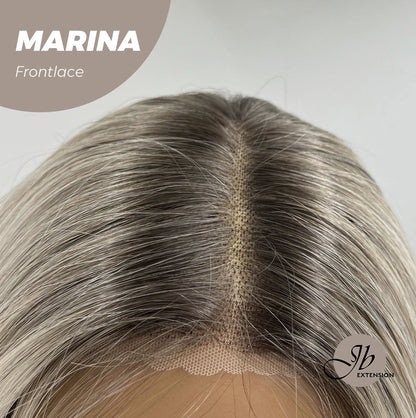 JBEXTENSION 20 Inches Silver Color Wave Pre-Cut Frontlace Glueless Wig MARINA Alexwigs