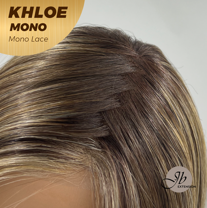 [PRE-ORDER] JBEXTENSION KHLOE MONO Monofilament Handmade Wig 6X5 Full Monofilament Hand Tied Top Wig 12 Inches Bob Cut Hazelnut Blonde Highlight Mono Lace Handmade Futura Fiber Wig With Anti-slip Silicone Strips Glueless Wig KHLOE MONO【BENDY EAR TABS】