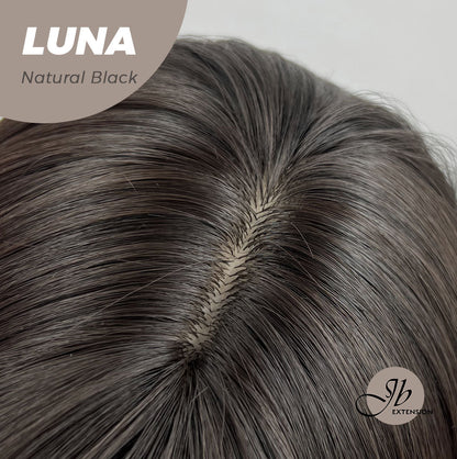 JBEXTENSION 24 Inches Long Straight Nature Black Wig With Bangs LUNA NATURAL BLACK Alexwigs