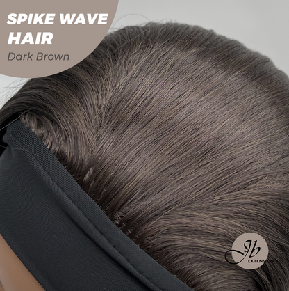 JBEXTENSION 24 Inches Long Curly Hair Dark Brown Headband Wig SPIKE WAVE HAIR - DARK BROWN Alexwigs