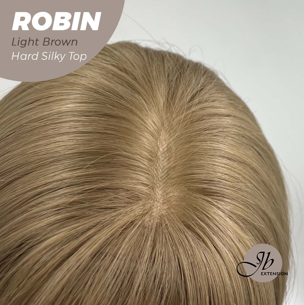 JBEXTENSION 22 Inches  Scalpiana Light Brown Wolf Cut 3.5X4 Hard Silky Top Natural Scalp Effect Wig ROBIN LIGHT BROWN Alexwigs