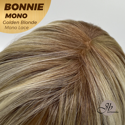 [PRE-ORDER] HOT OF SEASON - BONNIE MONO GOLDEN BLONDE Full Monofilament Handmade Full Lace Full Hand Tied Wig 12 Inches Golden Blonde With Dark Root Mono Lace Handmade Futura Fiber Glueless Wig BONNIE MONO GOLDEN BLONDE【BENDY EAR TABS】 Alexwigs