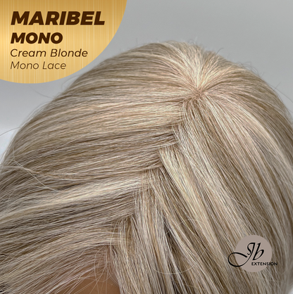 [PRE-ORDER] JBEXTENSION MARIBEL MONO CREAM BLONDE Monofilament Handmade Wig 6X5 Full Monofilament Hand Tied Top Wig 16 Inches Cream Blonde Wave Mono Lace Wig With Anti-slip Silicone Strips Glueless Wig MARIBEL MONO CREAM BLONDE【BENDY EAR TABS】 Alexwigs